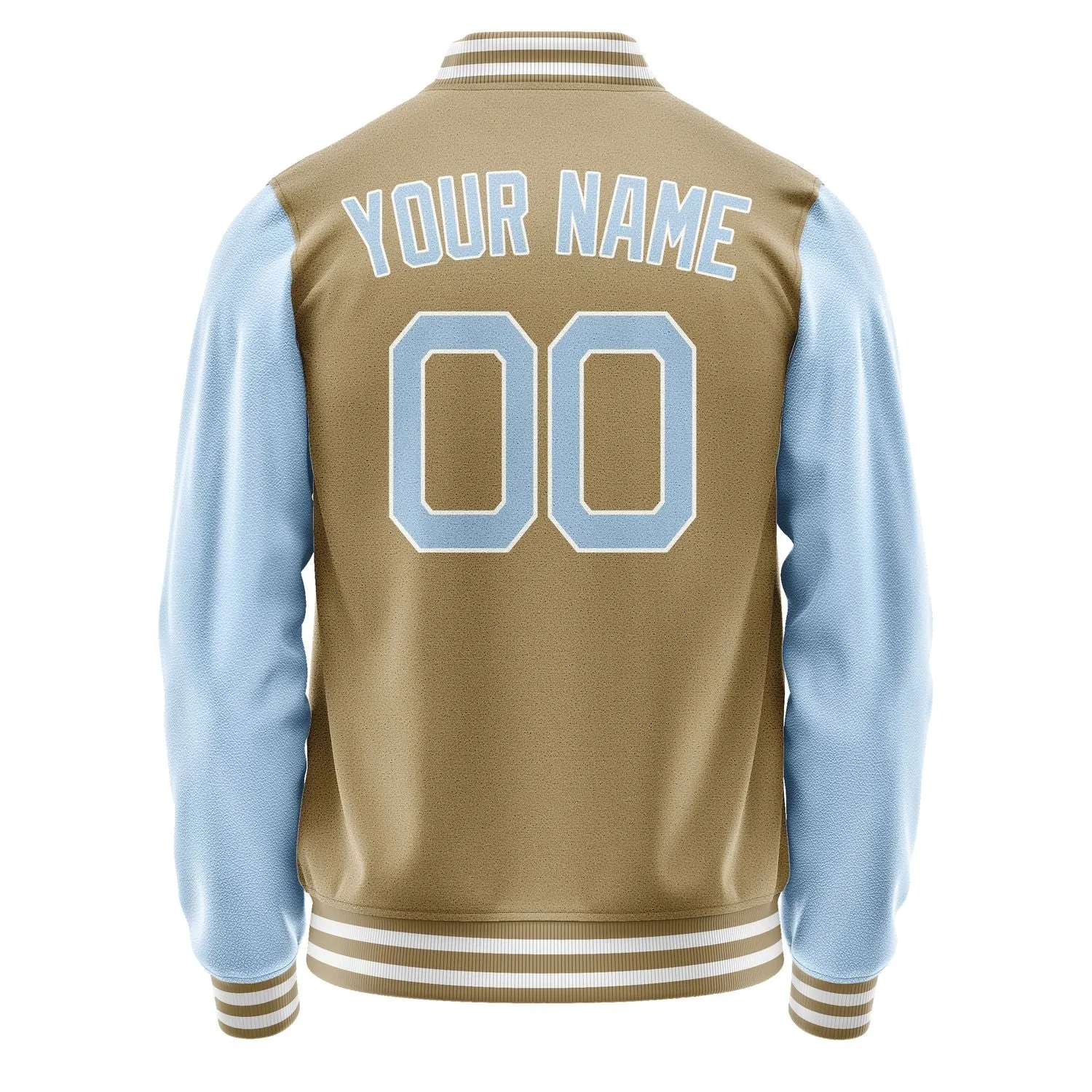 Custom Light Khaki Light Blue Jacket sold by Tailorly product image thumbnail 4