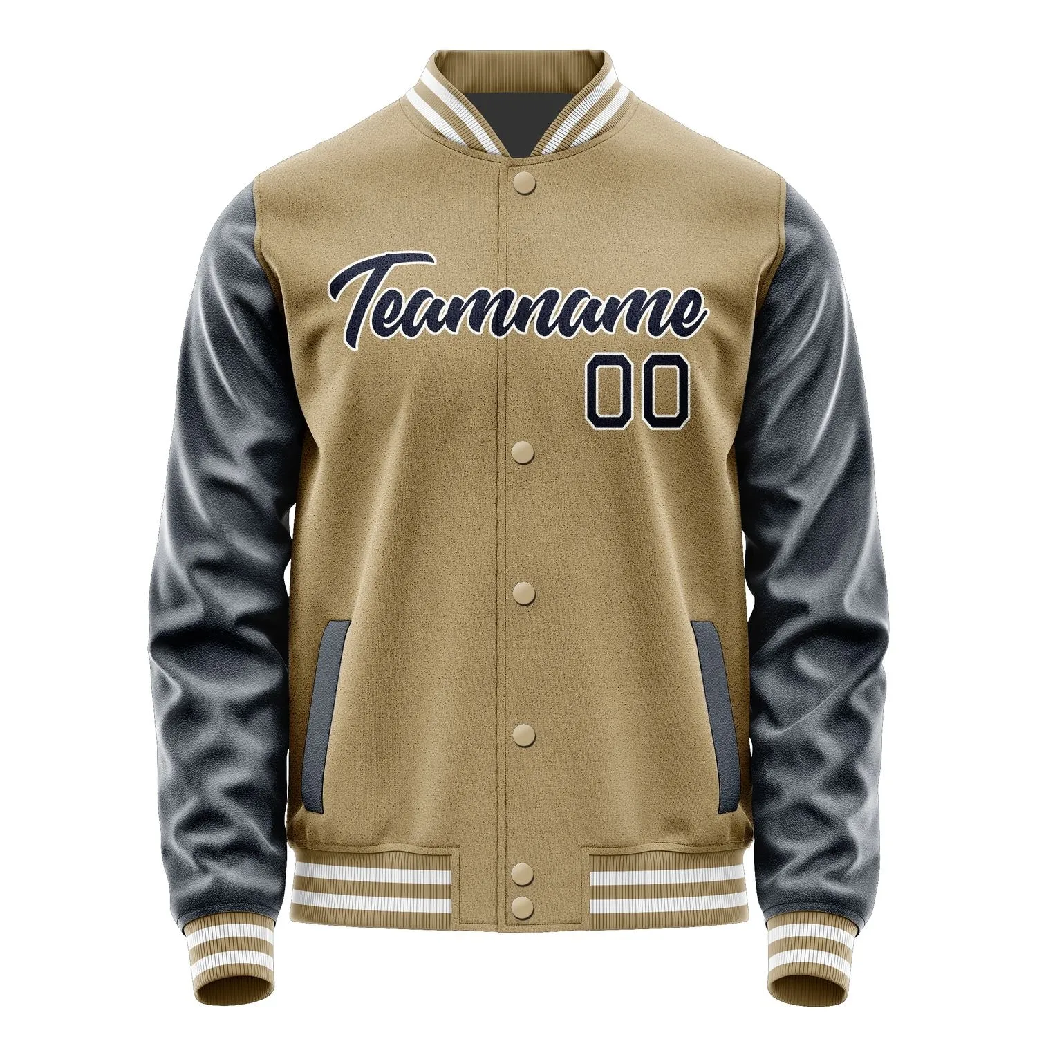 Custom Light Khaki Navy Jacket sold by Tailorly product image thumbnail 2