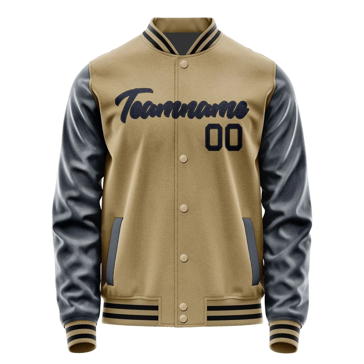 Custom Light Khaki Navy Jacket sold by Tailorly product image thumbnail 2