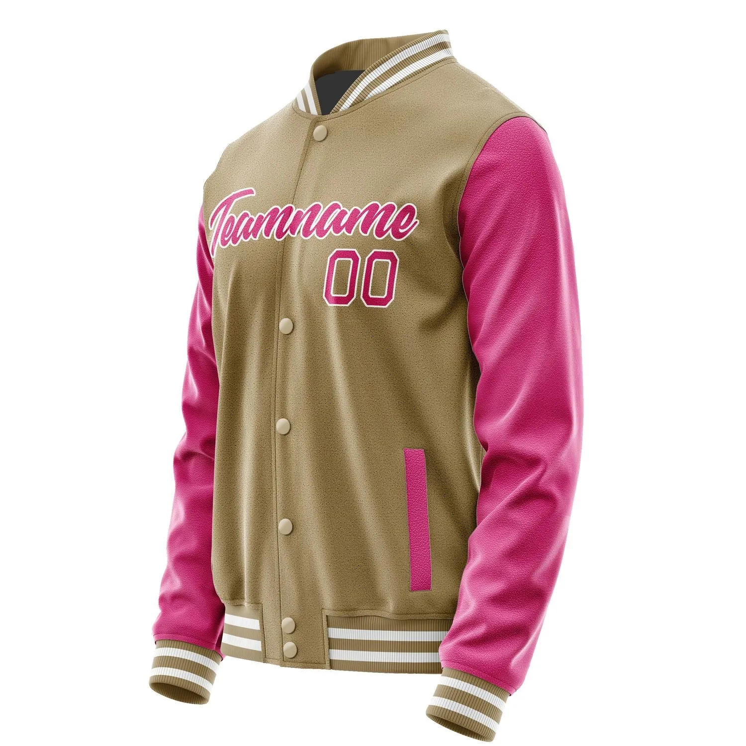 Custom Light Khaki Pink Jacket sold by Tailorly product image thumbnail 3