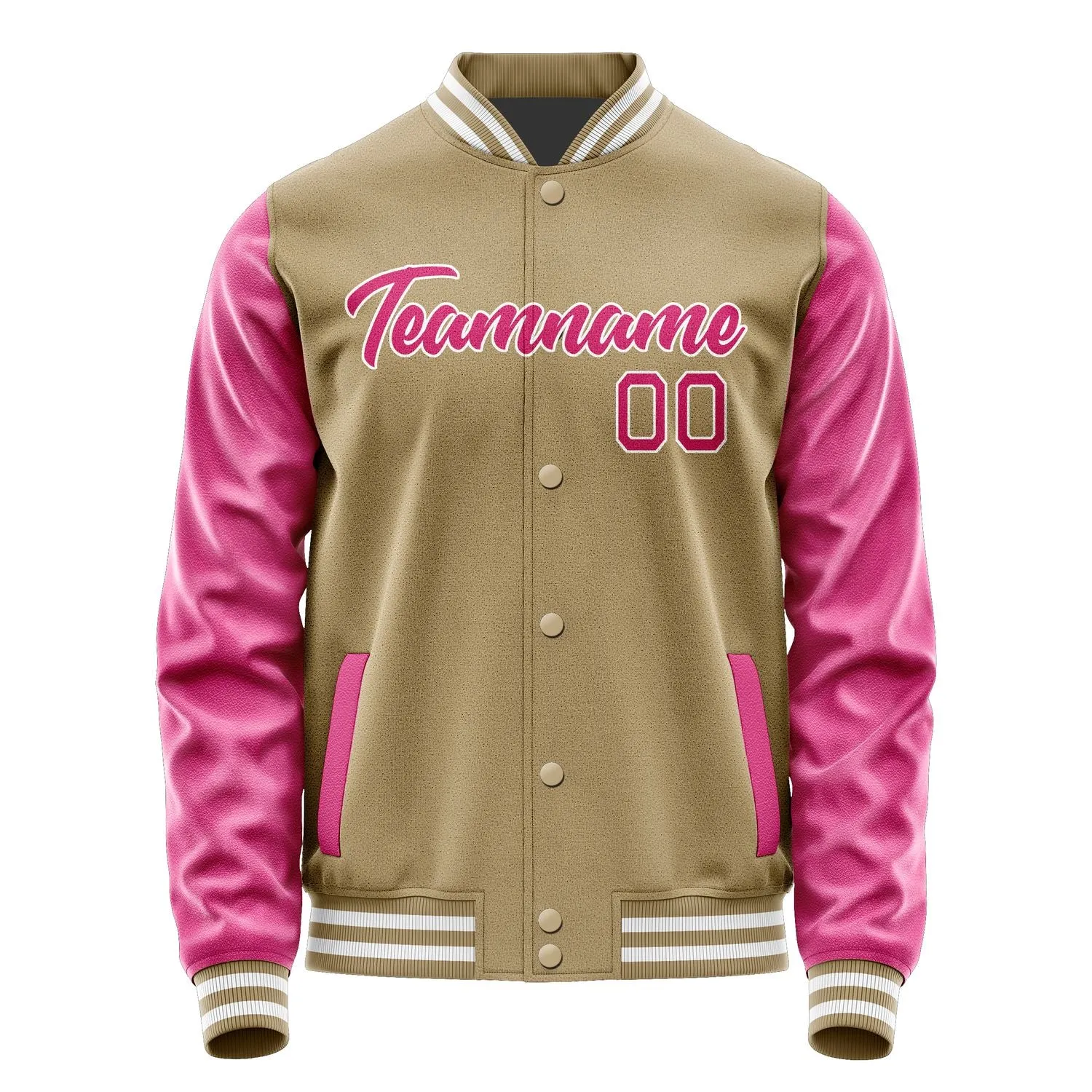 Custom Light Khaki Pink Jacket sold by Tailorly product image thumbnail 2