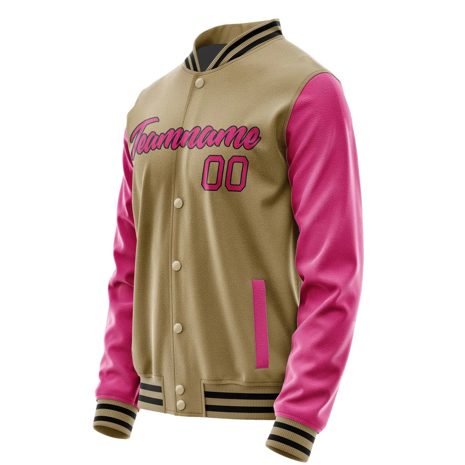 Custom Light Khaki Pink Jacket sold by Tailorly product image thumbnail 3