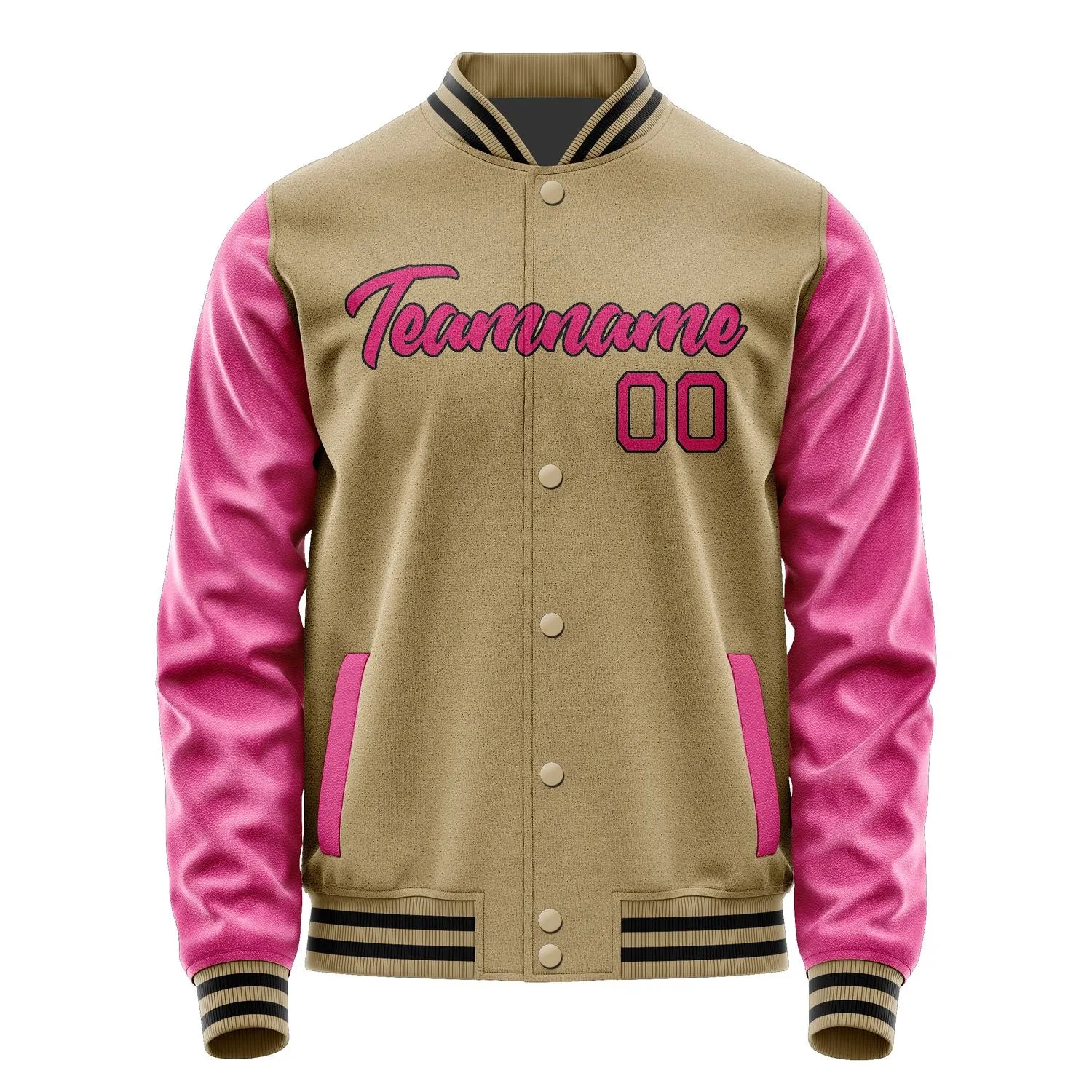 Custom Light Khaki Pink Jacket sold by Tailorly product image thumbnail 2