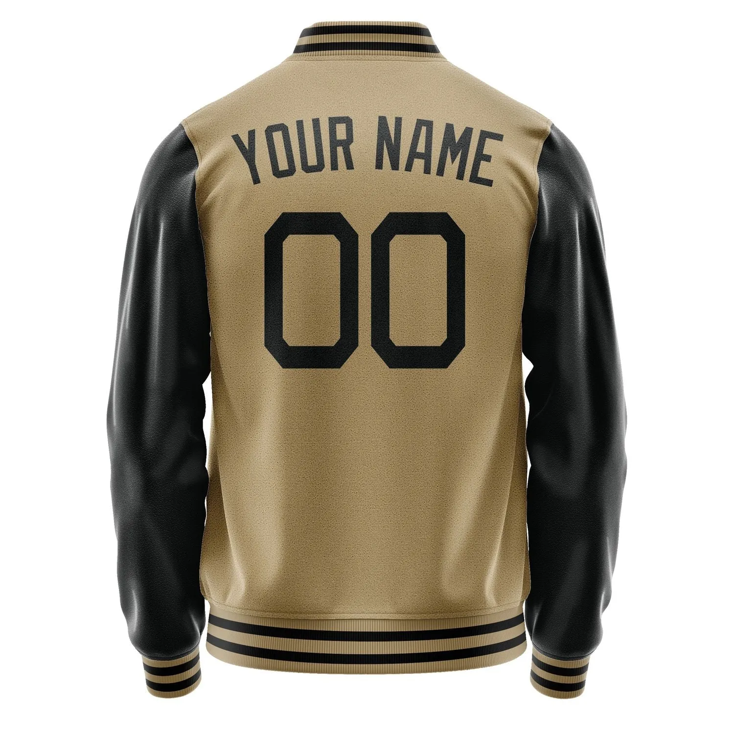 Custom Light Khaki Black Jacket sold by Tailorly product image thumbnail 4