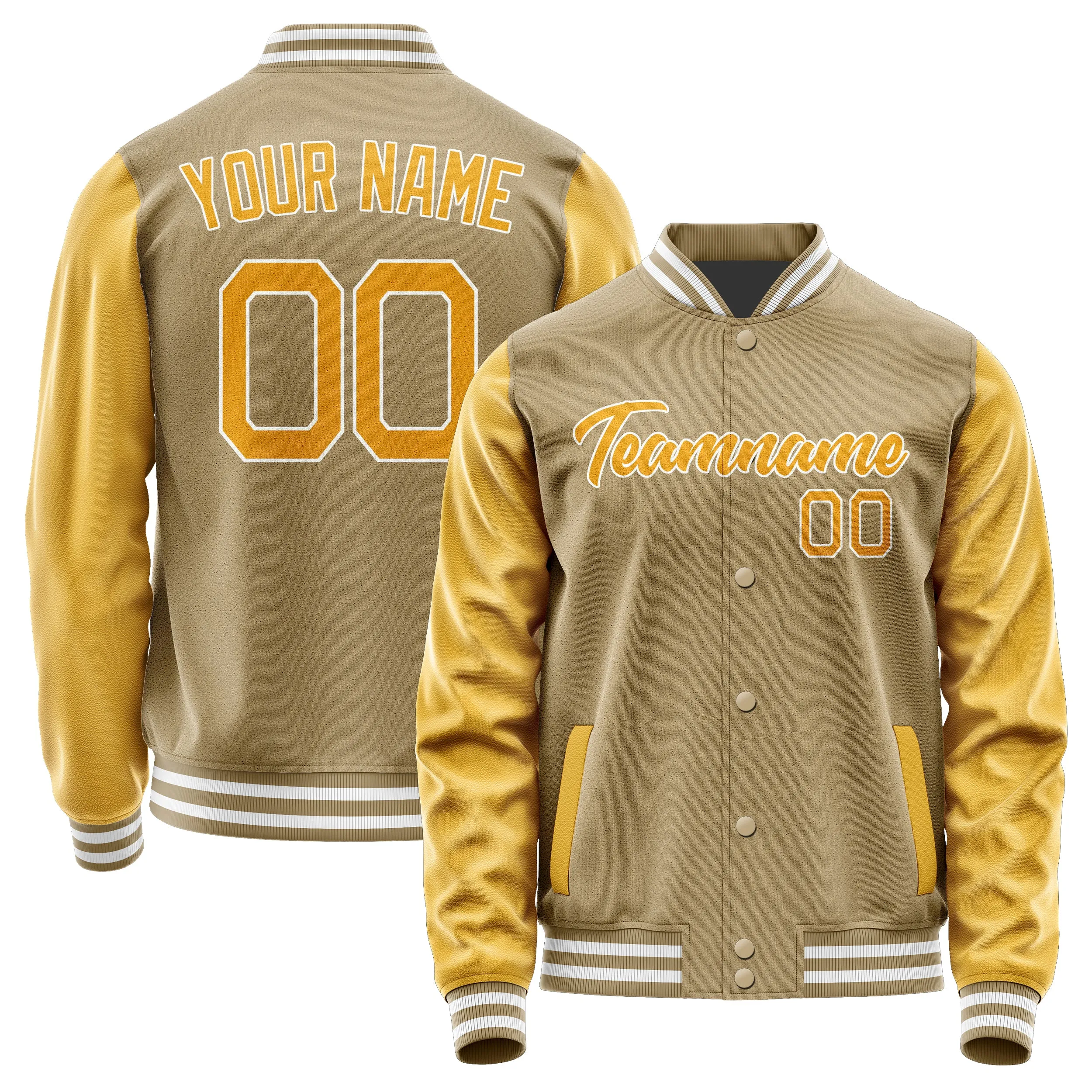 Custom Light Khaki Yellow Jacket sold by Tailorly