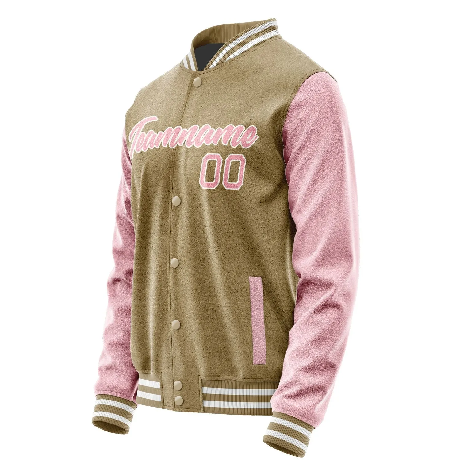 Custom Light Khaki Light Pink Jacket sold by Tailorly product image thumbnail 3
