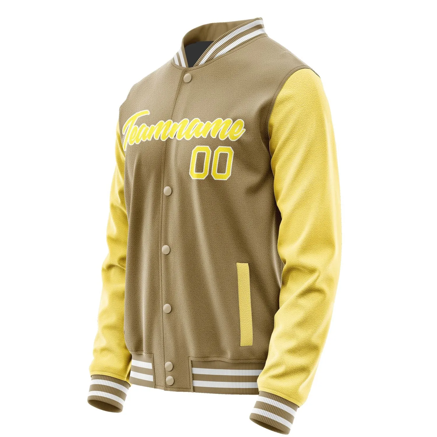 Custom Light Khaki Light Yellow Jacket sold by Tailorly product image thumbnail 3