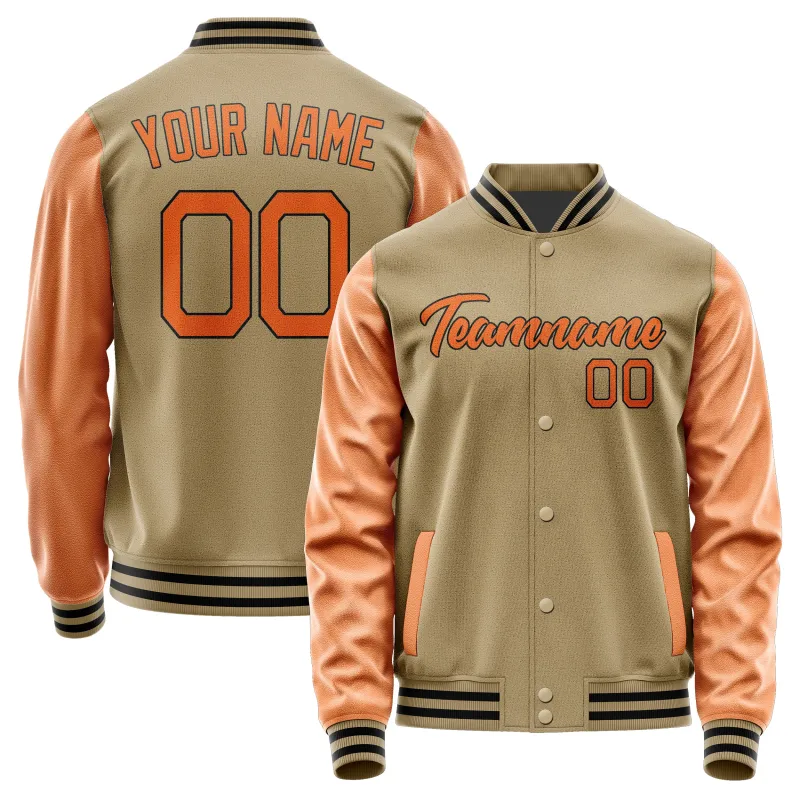 Custom Light Khaki Orange Jacket sold by Tailorly