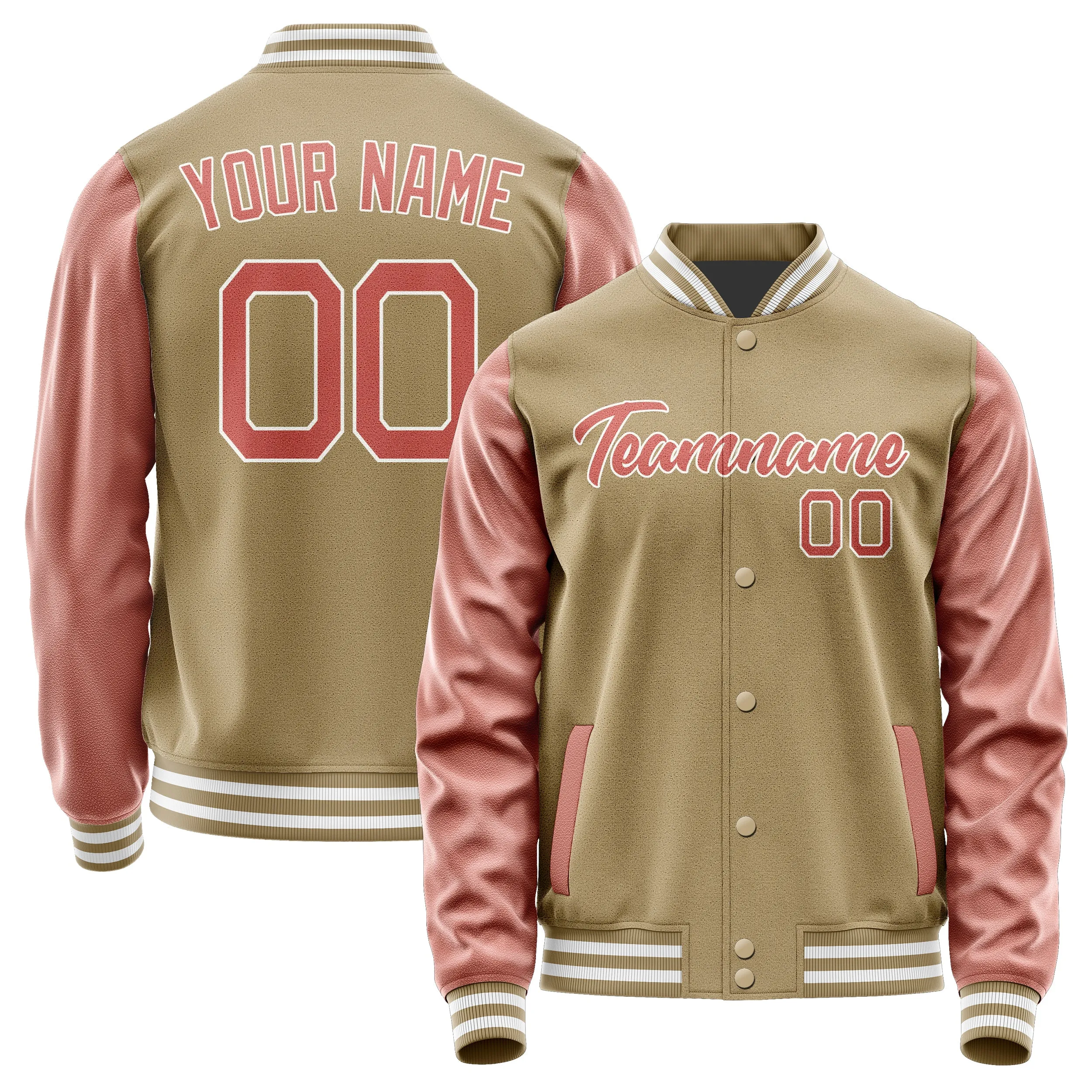 Custom Light Khaki Copper Rose Jacket sold by Tailorly