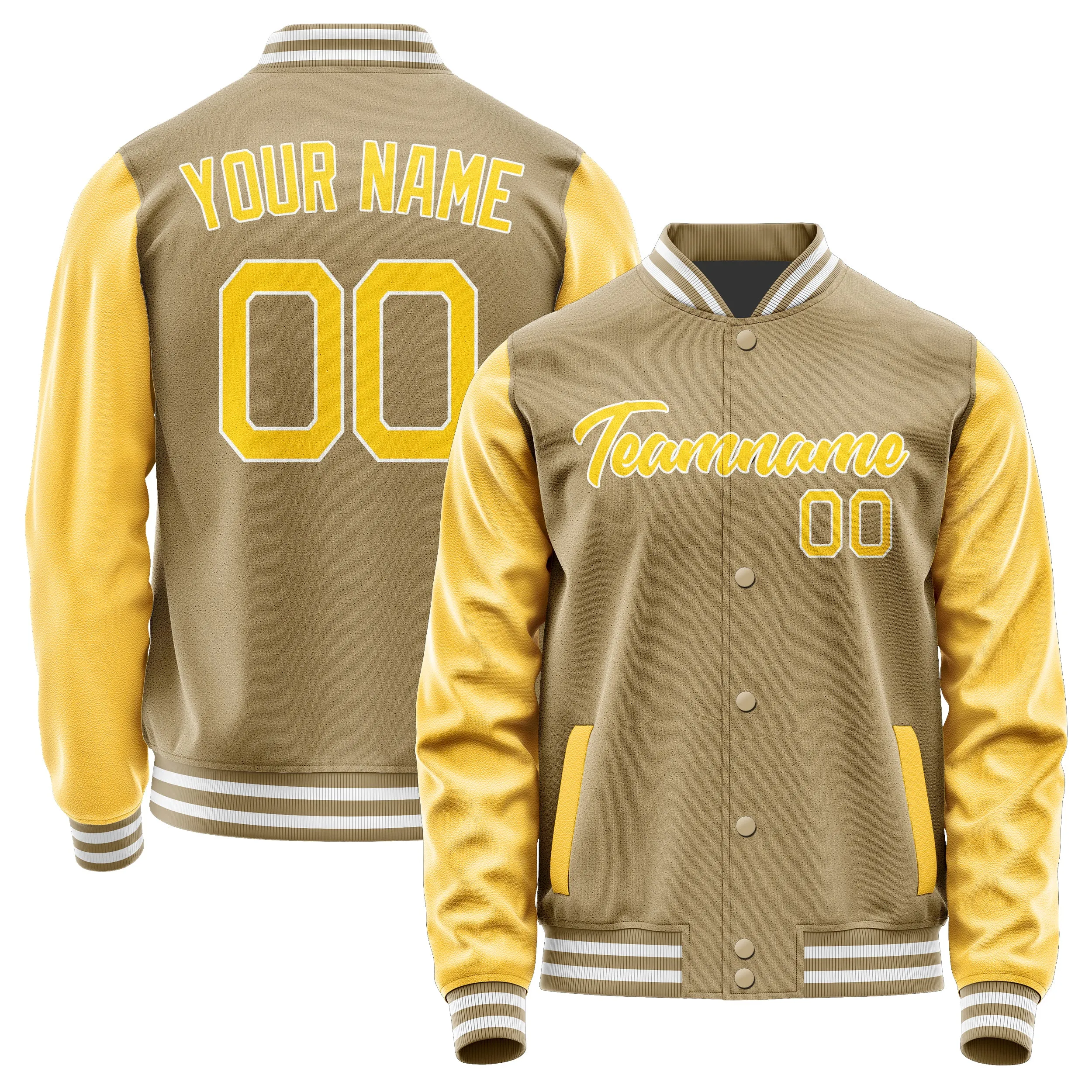 Custom Light Khaki Gold Jacket sold by Tailorly