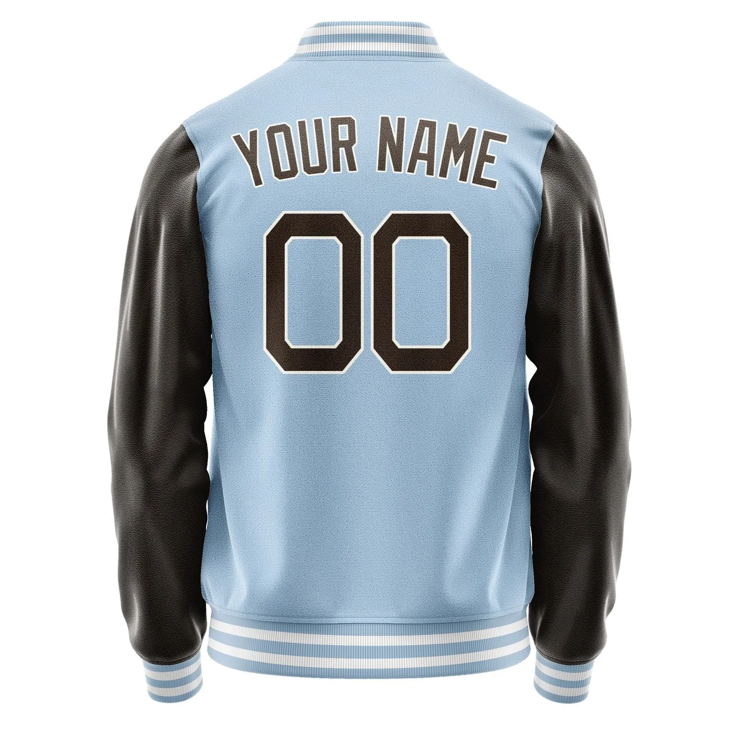 Custom Light Blue Brown Jacket sold by Tailorly product image thumbnail 4