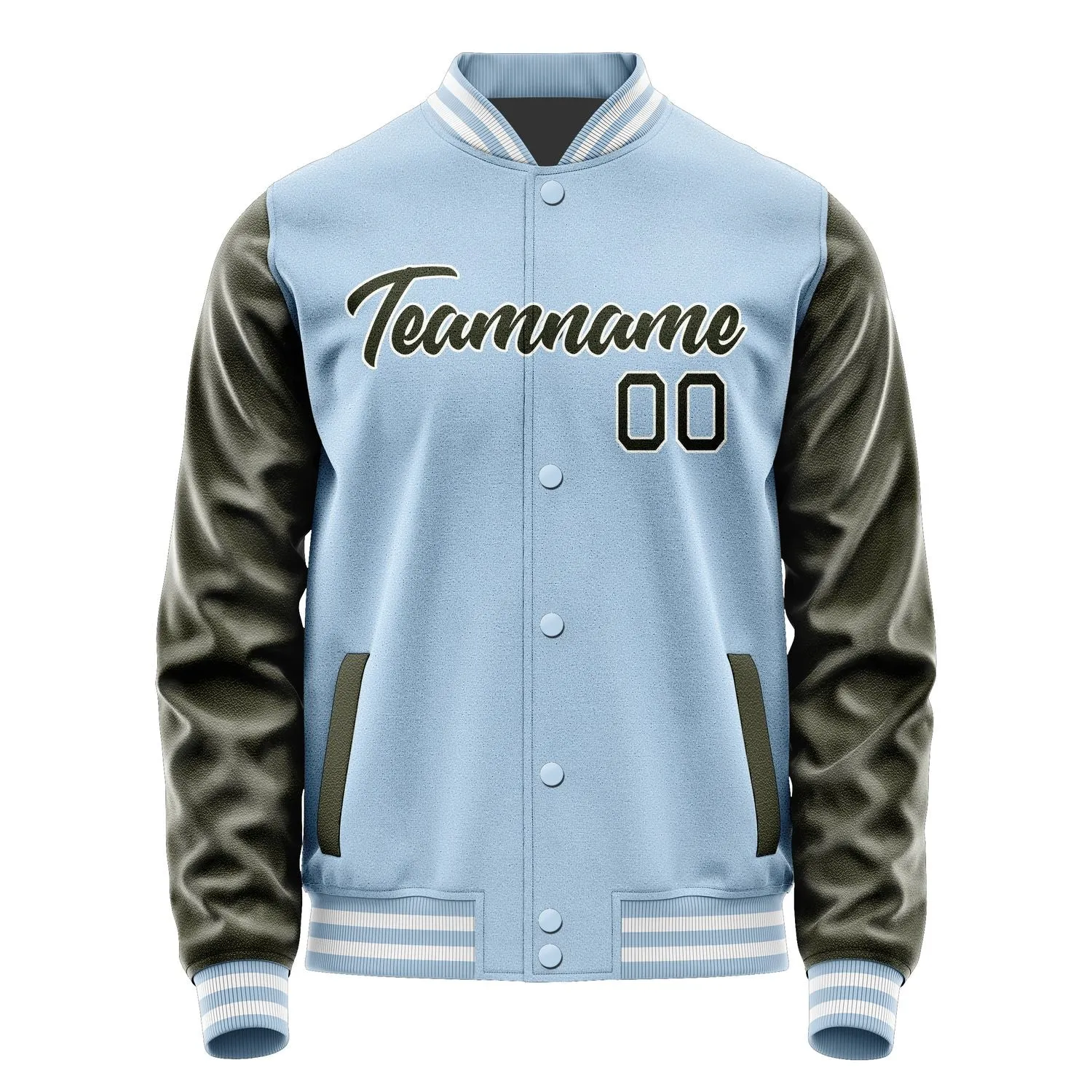 Custom Light Blue Olive Jacket sold by Tailorly product image thumbnail 2