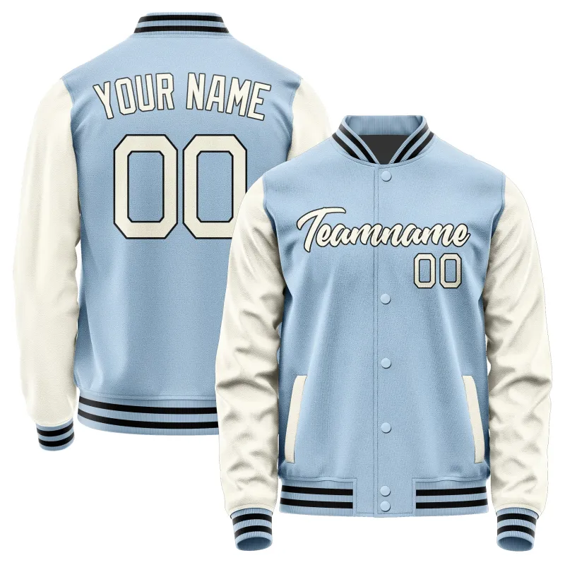 Custom Light Blue Cream Jacket sold by Tailorly