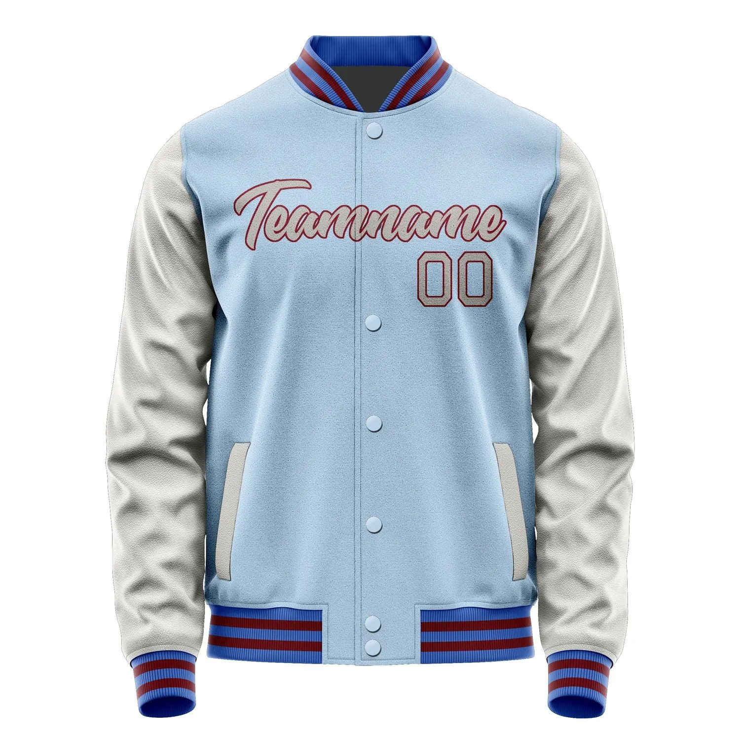 Custom Light Blue Gray Jacket sold by Tailorly product image thumbnail 2