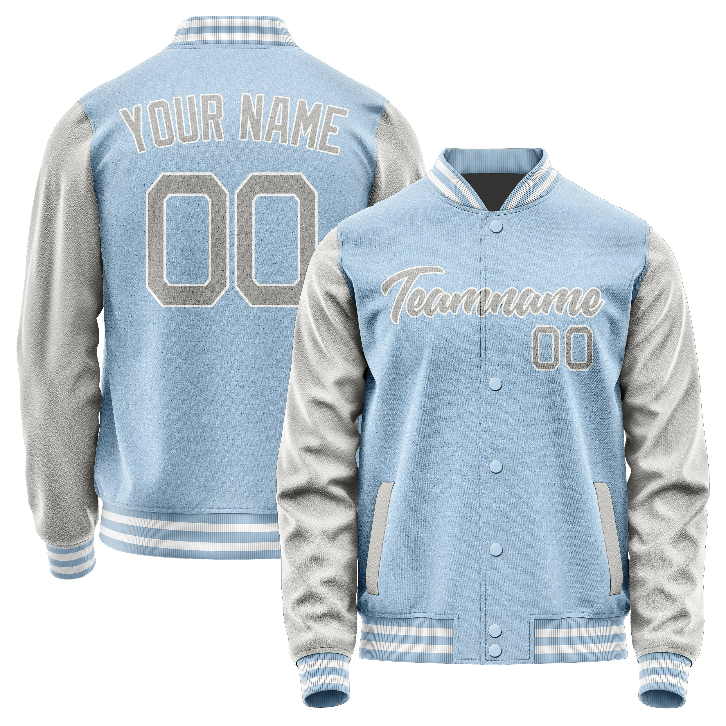 Custom Light Blue Gray Jacket sold by Tailorly