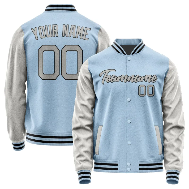 Custom Light Blue Gray Jacket sold by Tailorly