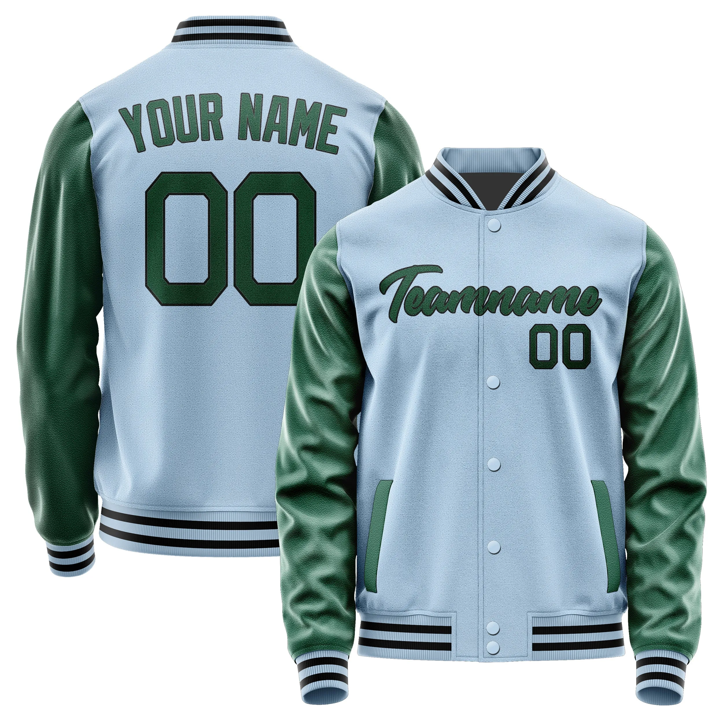 Custom Light Blue Green Jacket sold by Tailorly