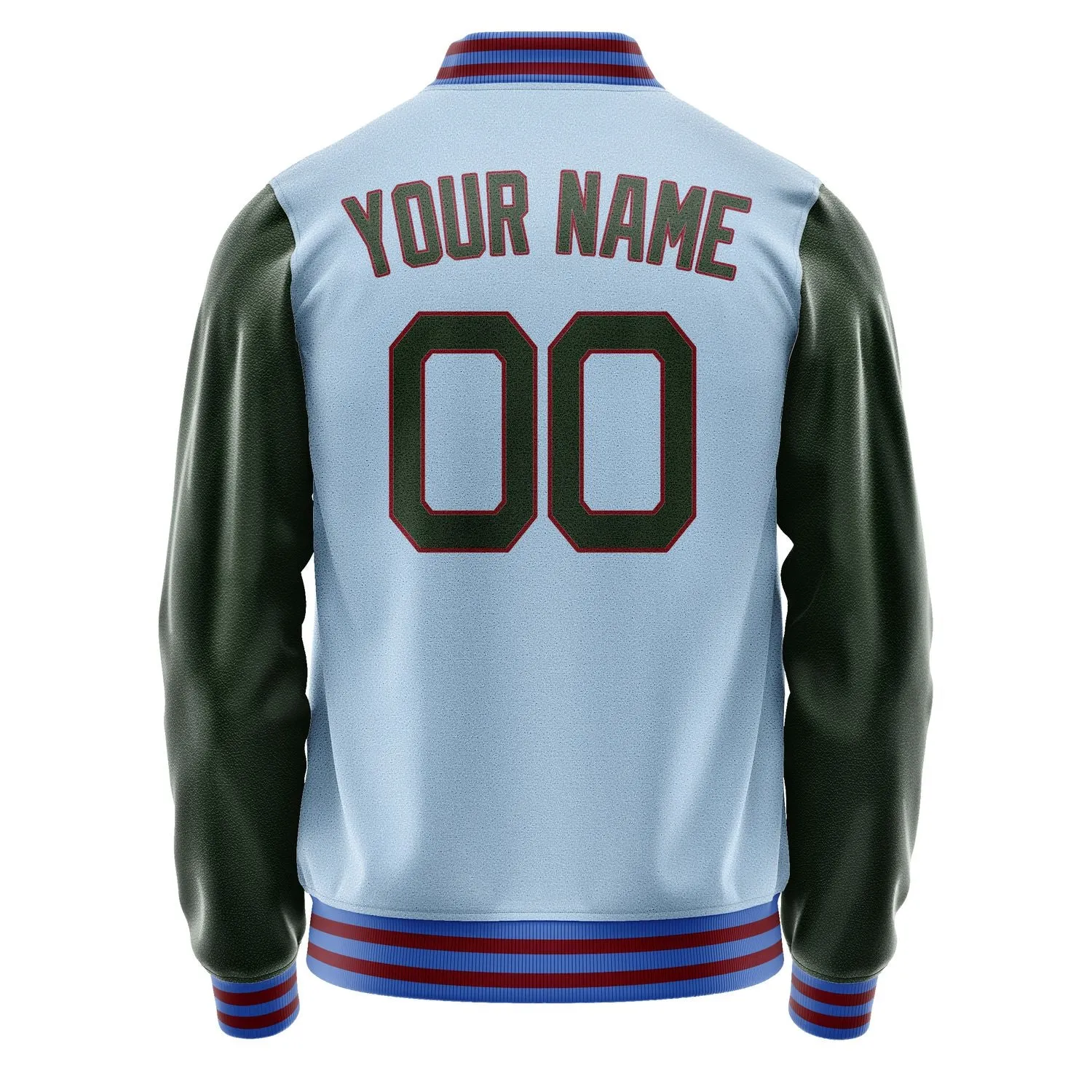 Custom Light Blue Dark Green Jacket sold by Tailorly product image thumbnail 4
