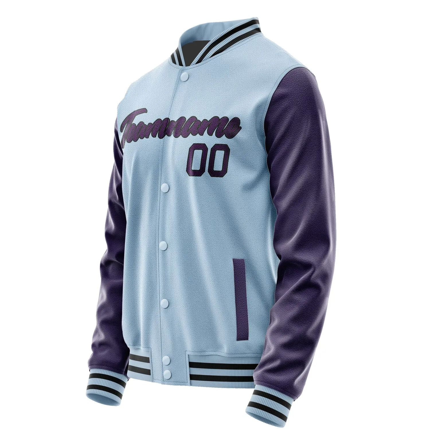 Custom Light Blue Purple Jacket sold by Tailorly product image thumbnail 3