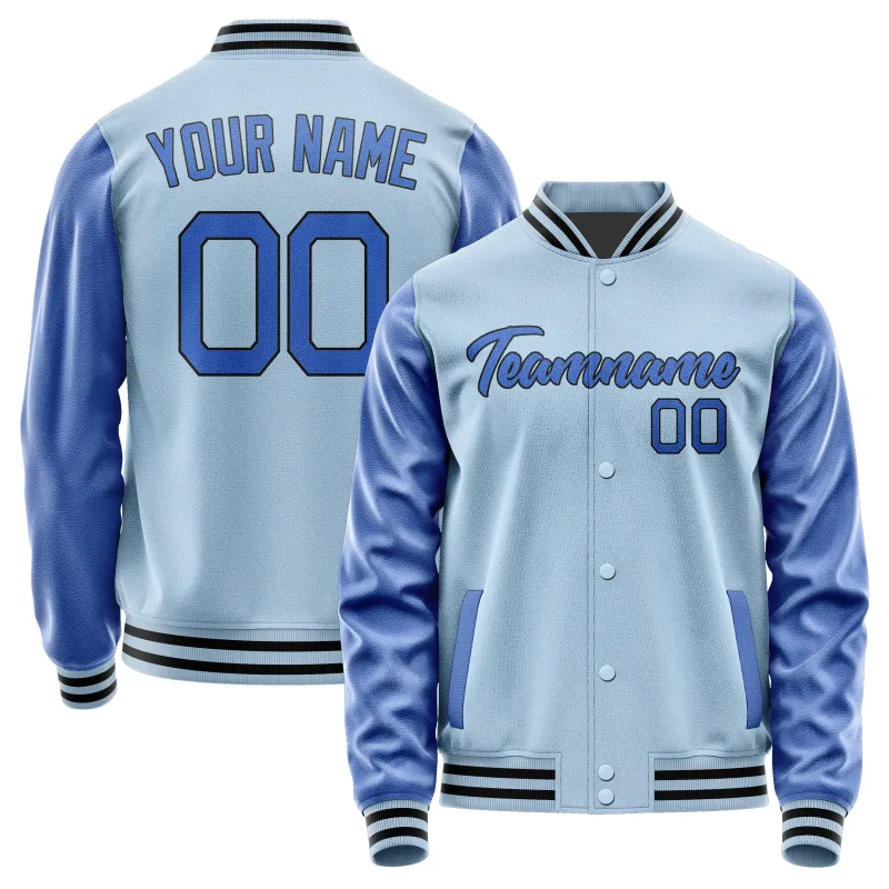 Custom Light Blue Sky Blue Jacket sold by Tailorly