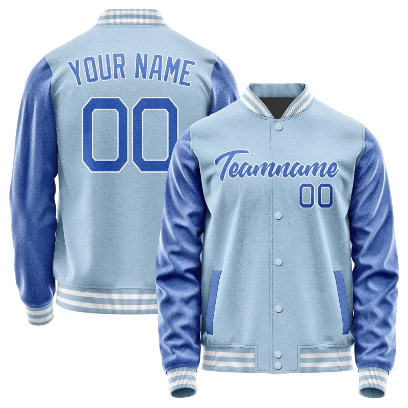 Custom Light Blue Sky Blue Jacket sold by Tailorly