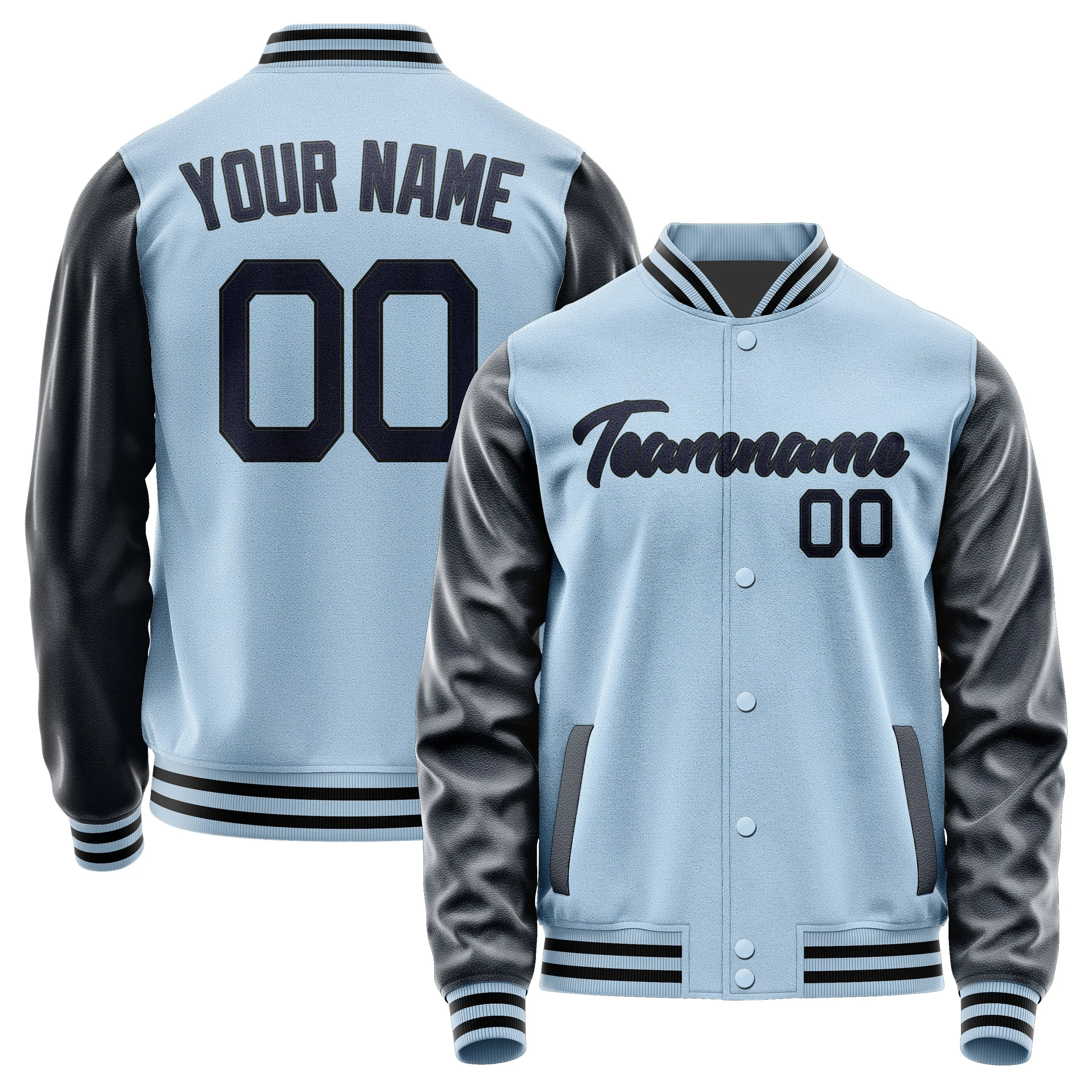 Custom Light Blue Navy Jacket sold by Tailorly