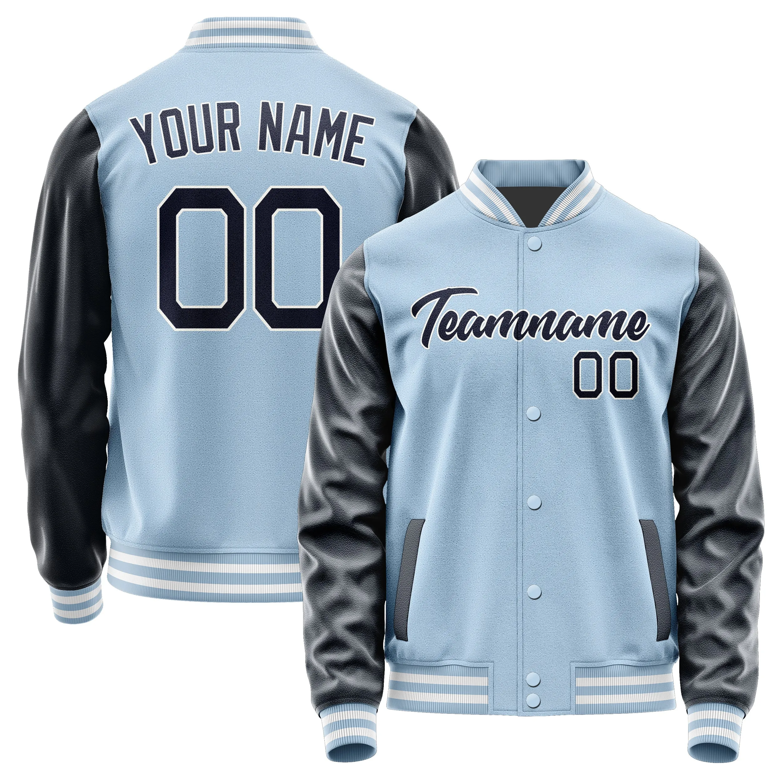 Custom Light Blue Navy Jacket sold by Tailorly