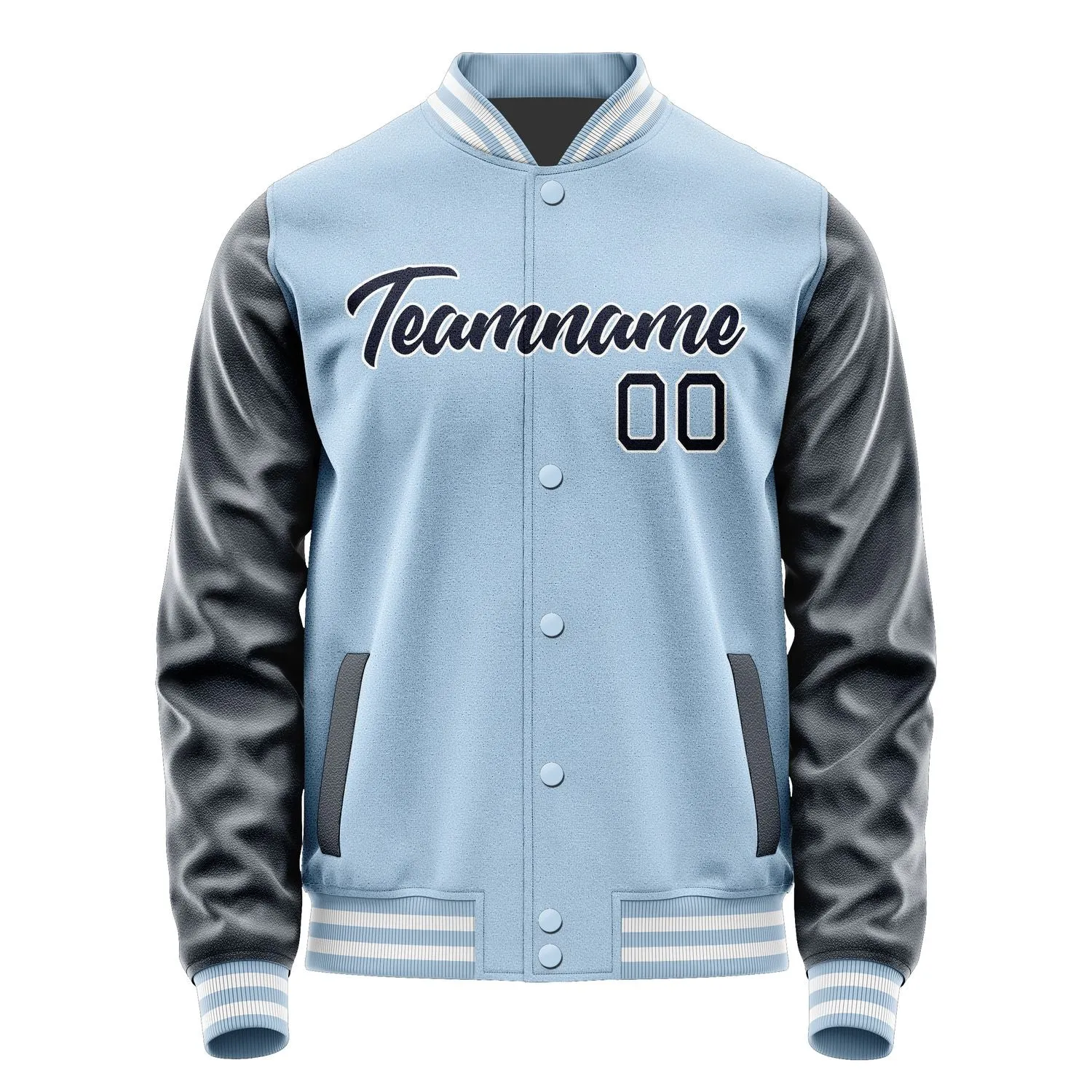 Custom Light Blue Navy Jacket sold by Tailorly product image thumbnail 2