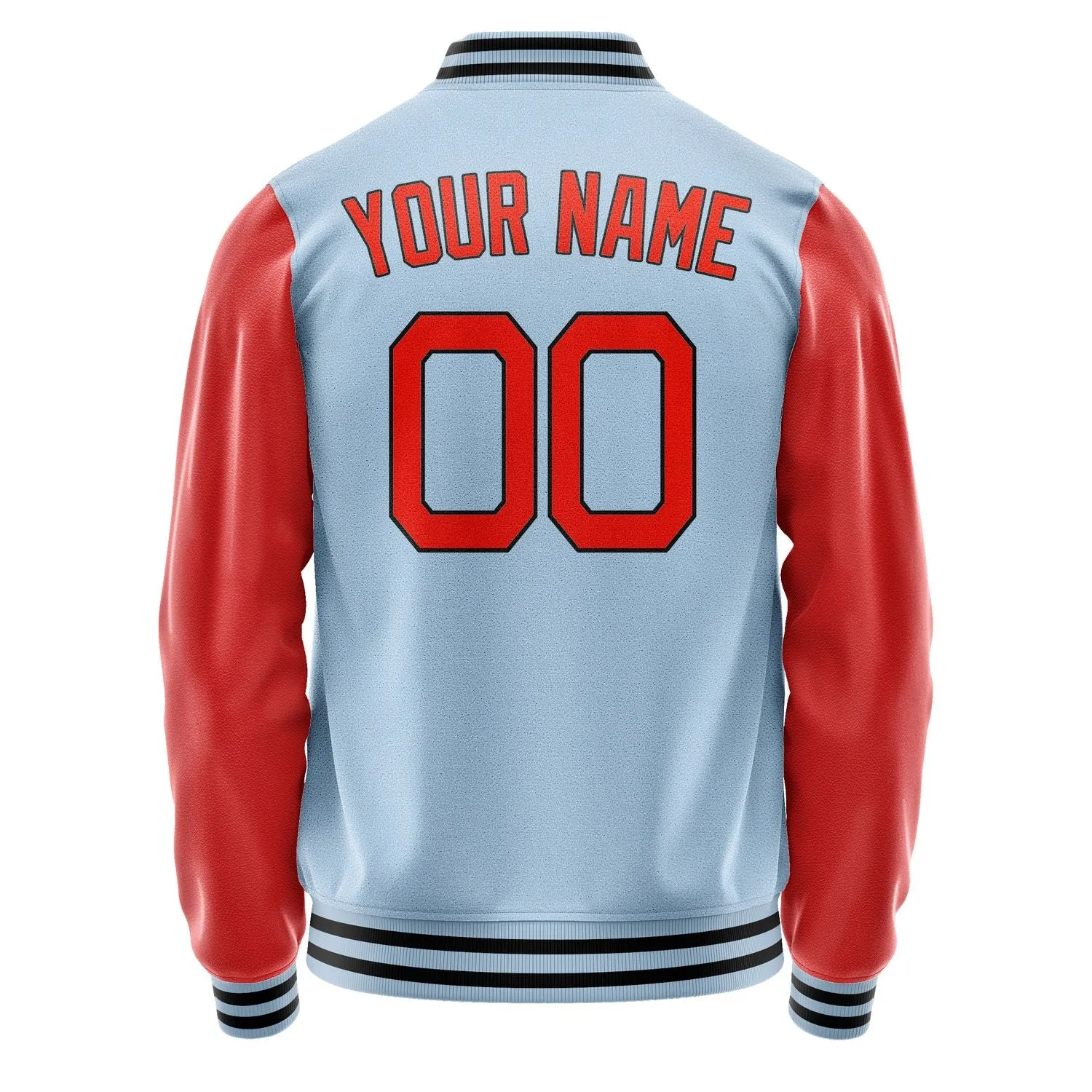 Custom Light Blue Orange Red Jacket sold by Tailorly product image thumbnail 4