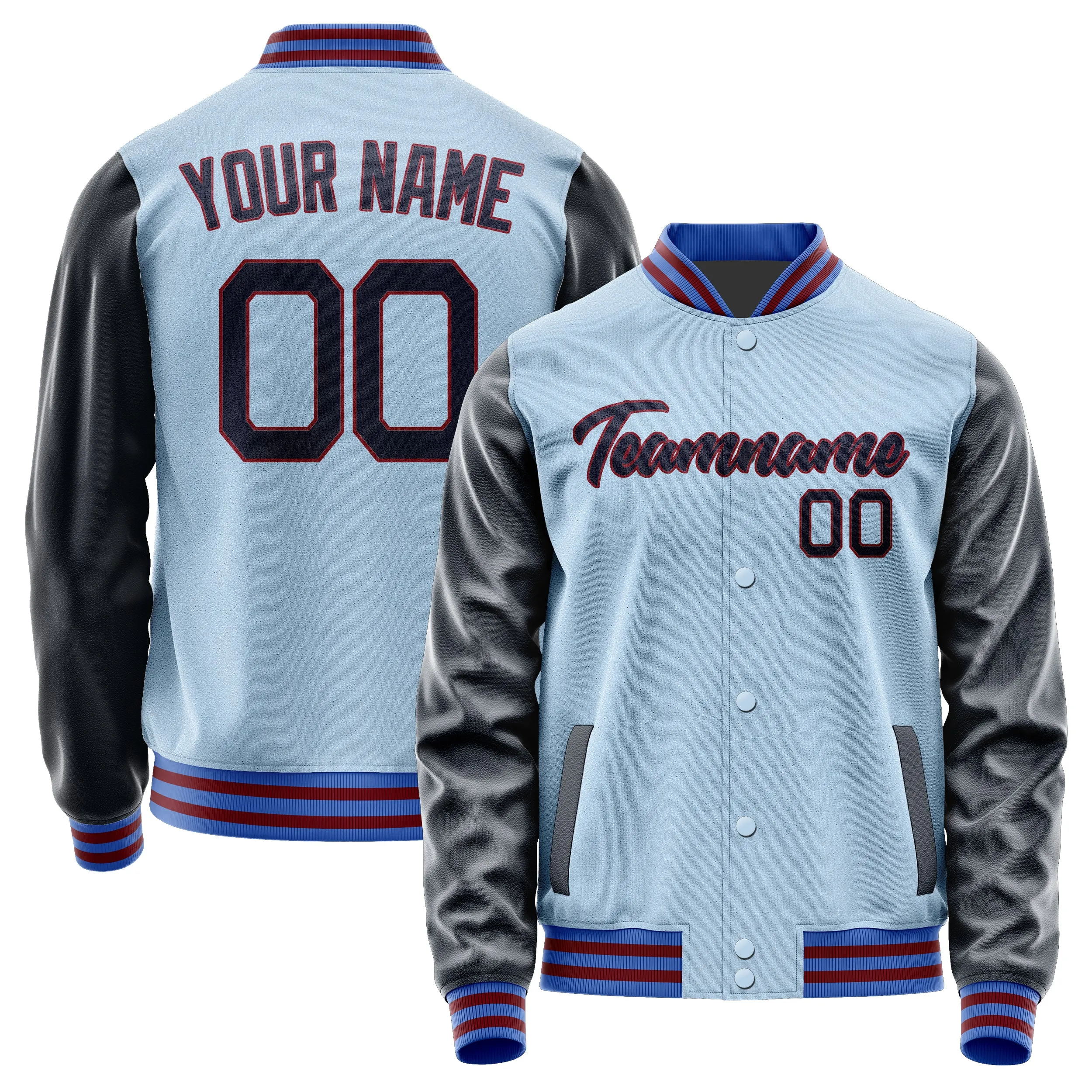 Custom Light Blue Navy Jacket sold by Tailorly