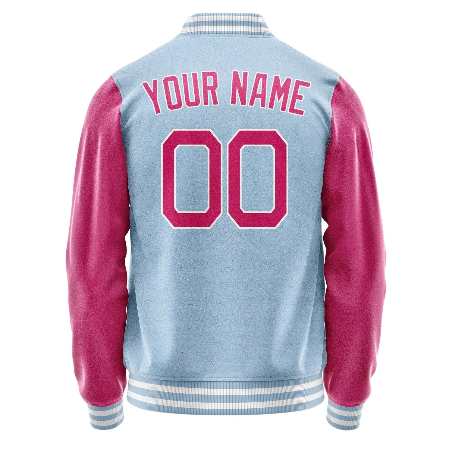 Custom Light Blue Pink Jacket sold by Tailorly product image thumbnail 4