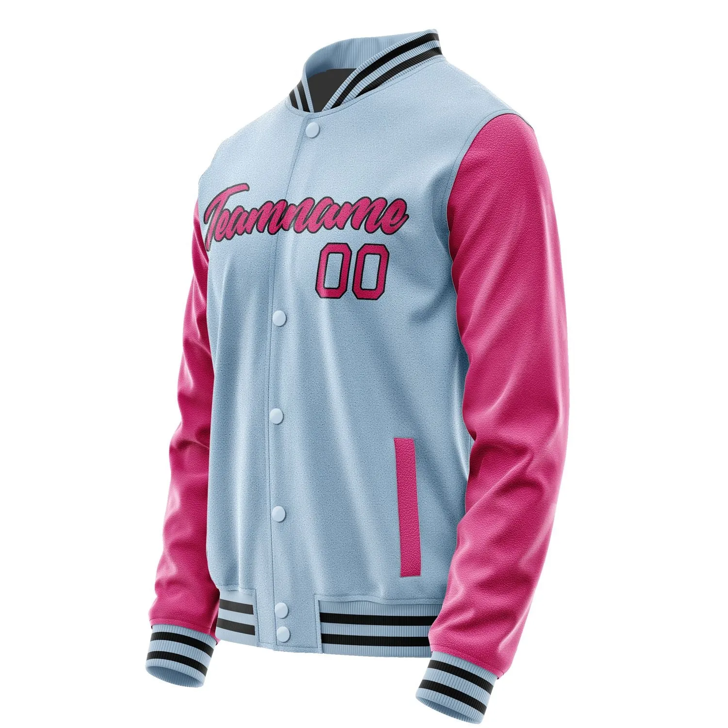 Custom Light Blue Pink Jacket sold by Tailorly product image thumbnail 3