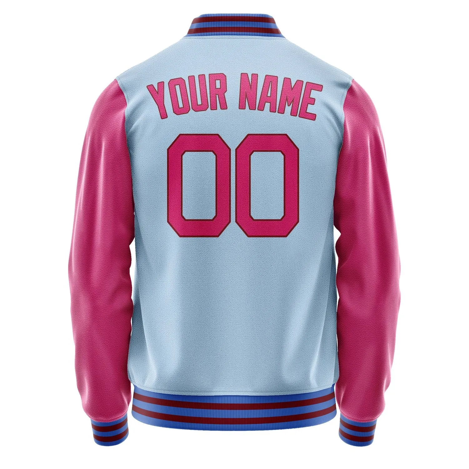 Custom Light Blue Pink Jacket sold by Tailorly product image thumbnail 4