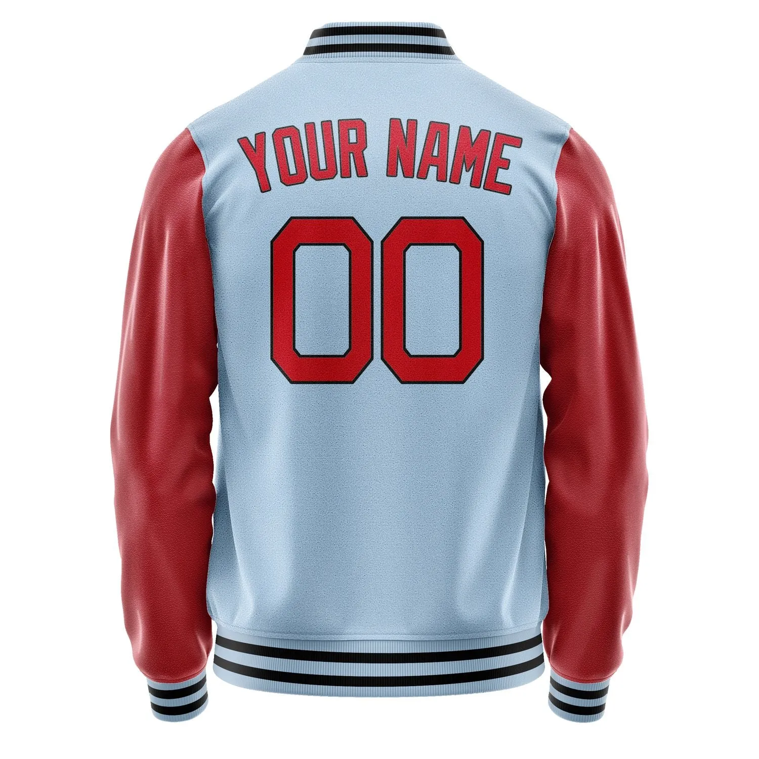 Custom Light Blue Red Jacket sold by Tailorly product image thumbnail 4