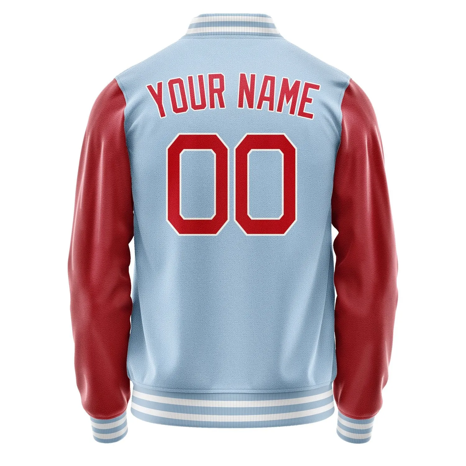 Custom Light Blue Red Jacket sold by Tailorly product image thumbnail 4