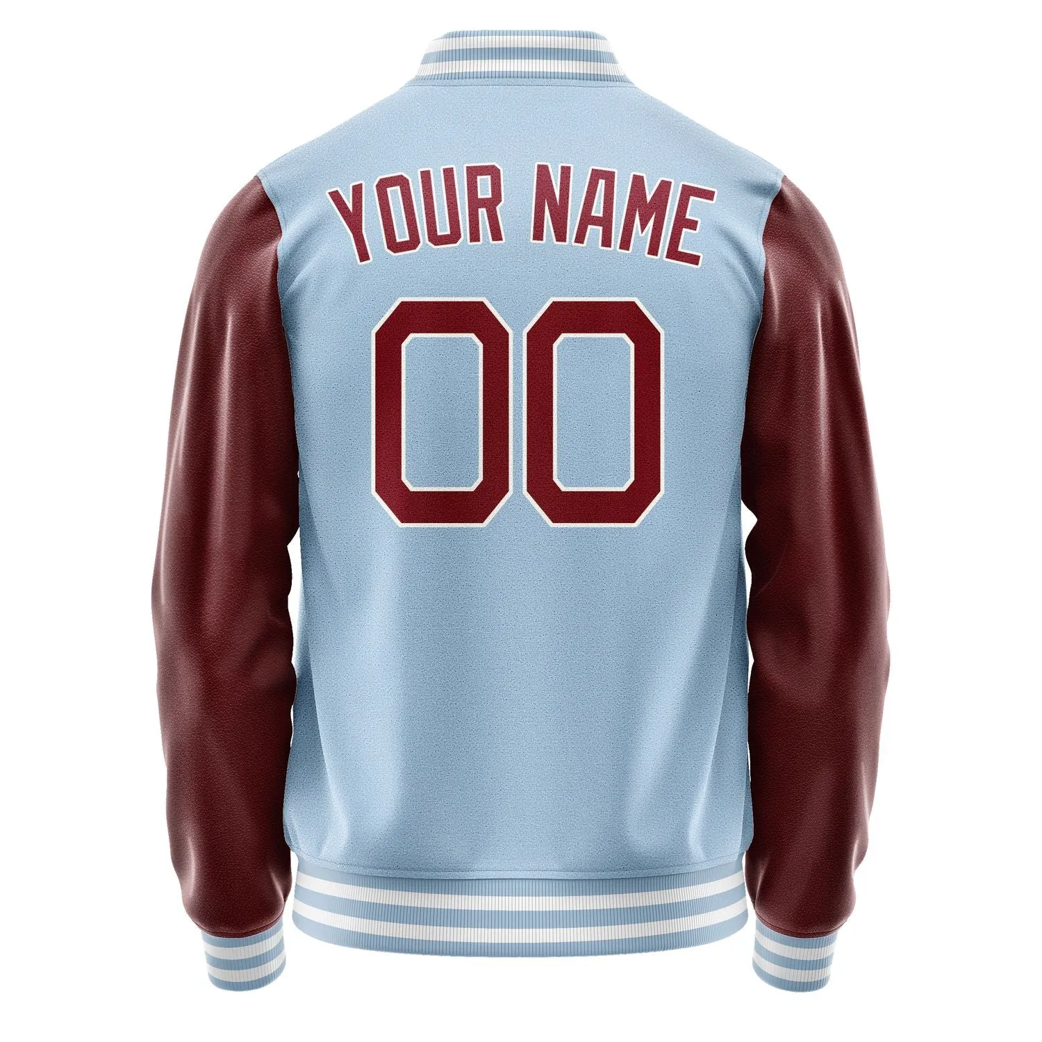 Custom Light Blue Crimson Red Jacket sold by Tailorly product image thumbnail 4