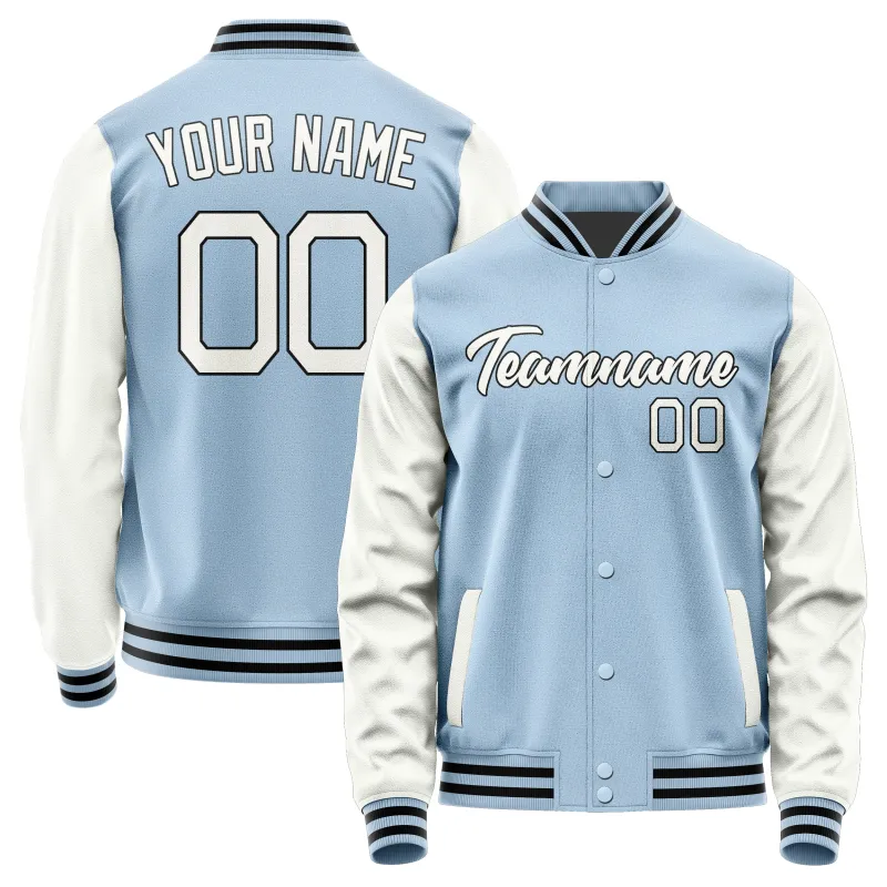 Custom Light Blue White Jacket sold by Tailorly