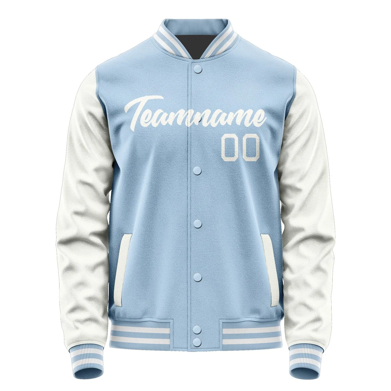 Custom Light Blue White Jacket sold by Tailorly product image thumbnail 2