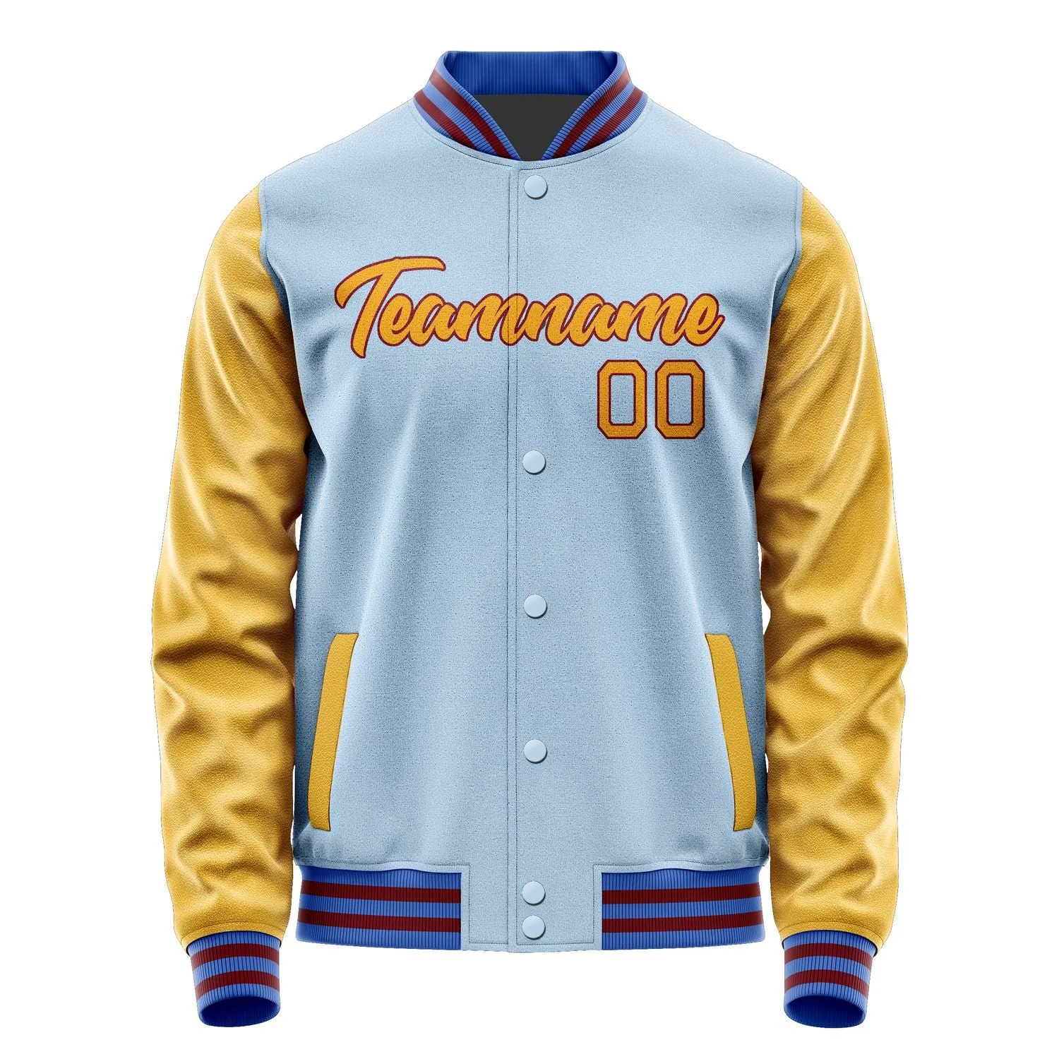 Custom Light Blue Yellow Jacket sold by Tailorly product image thumbnail 2
