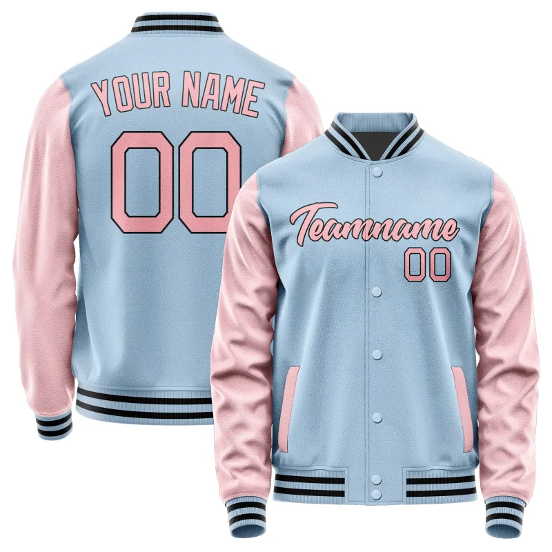 Custom Light Blue Light Pink Jacket sold by Tailorly
