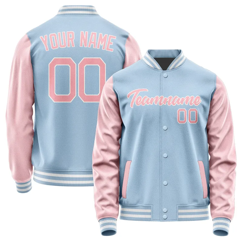 Custom Light Blue Light Pink Jacket sold by Tailorly