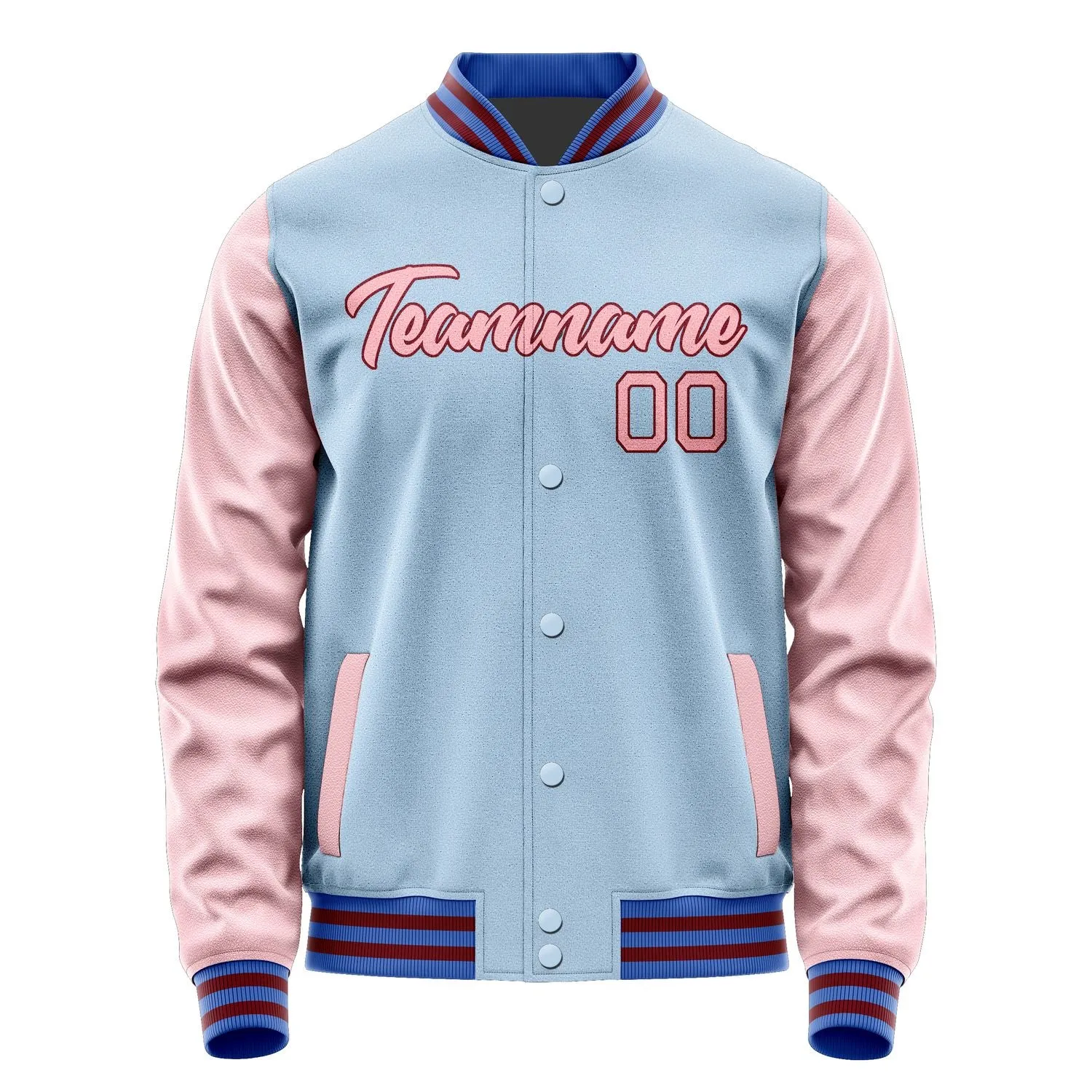 Custom Light Blue Light Pink Jacket sold by Tailorly product image thumbnail 2