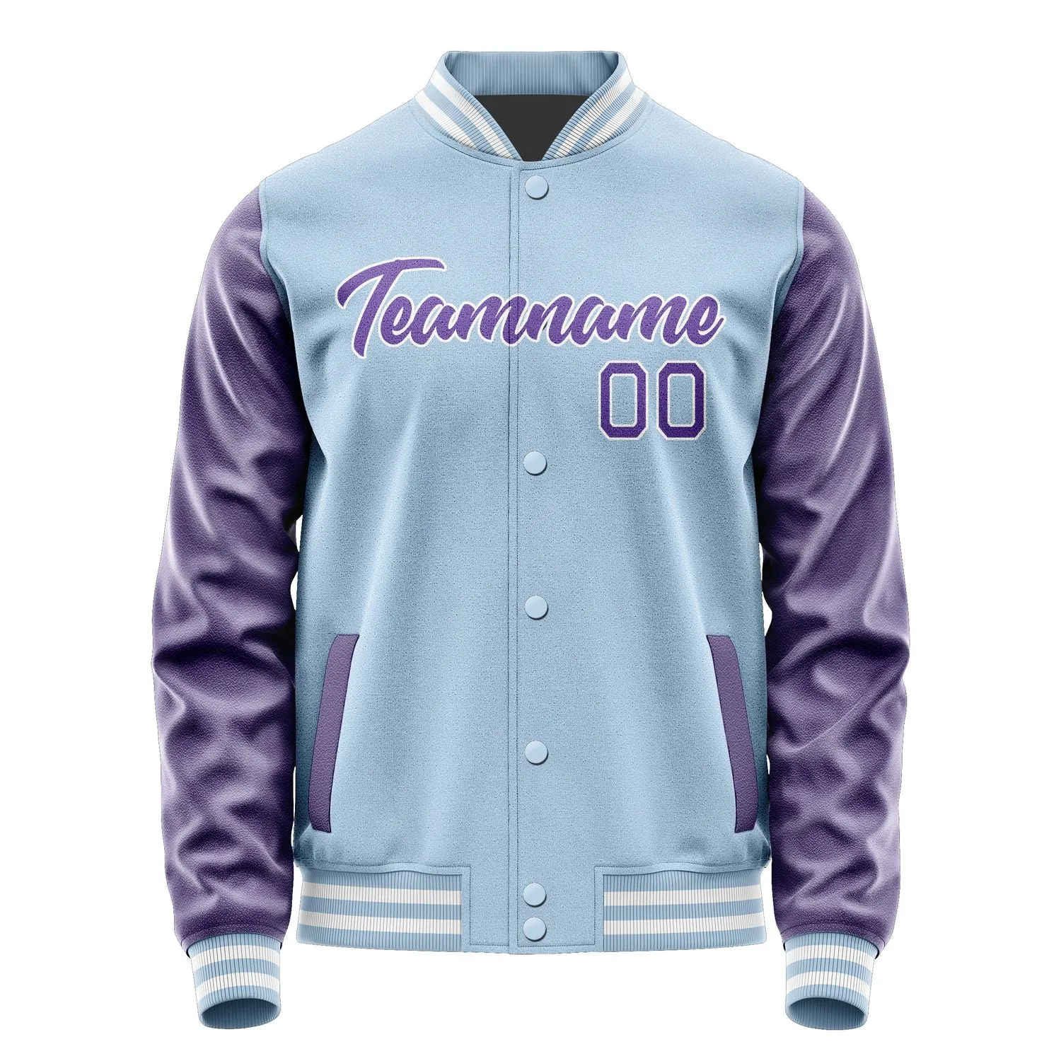 Custom Light Blue Light Purple Jacket sold by Tailorly product image thumbnail 2
