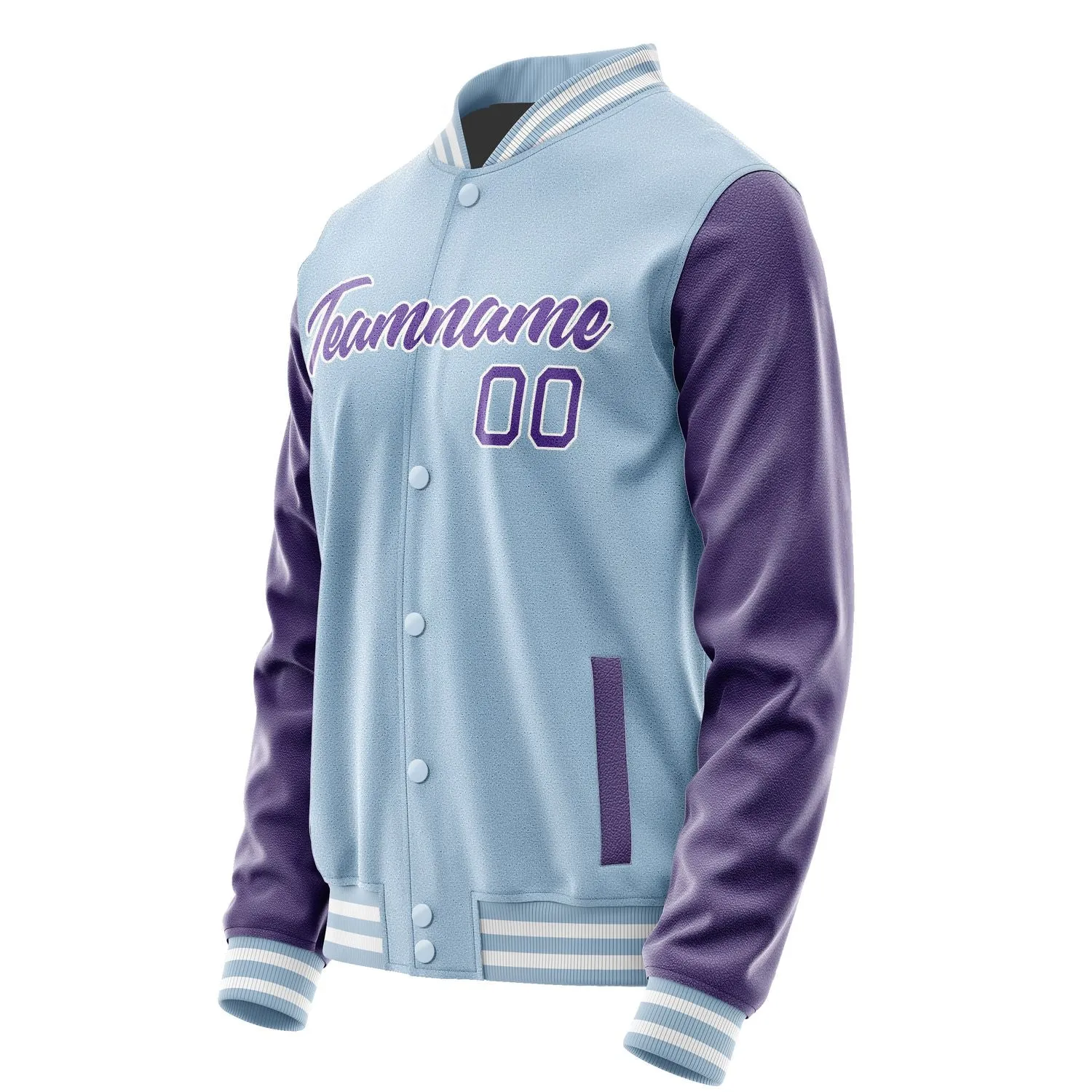 Custom Light Blue Light Purple Jacket sold by Tailorly product image thumbnail 3