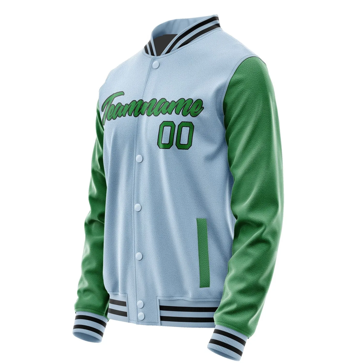 Custom Light Blue Emerald Green Jacket sold by Tailorly product image thumbnail 3