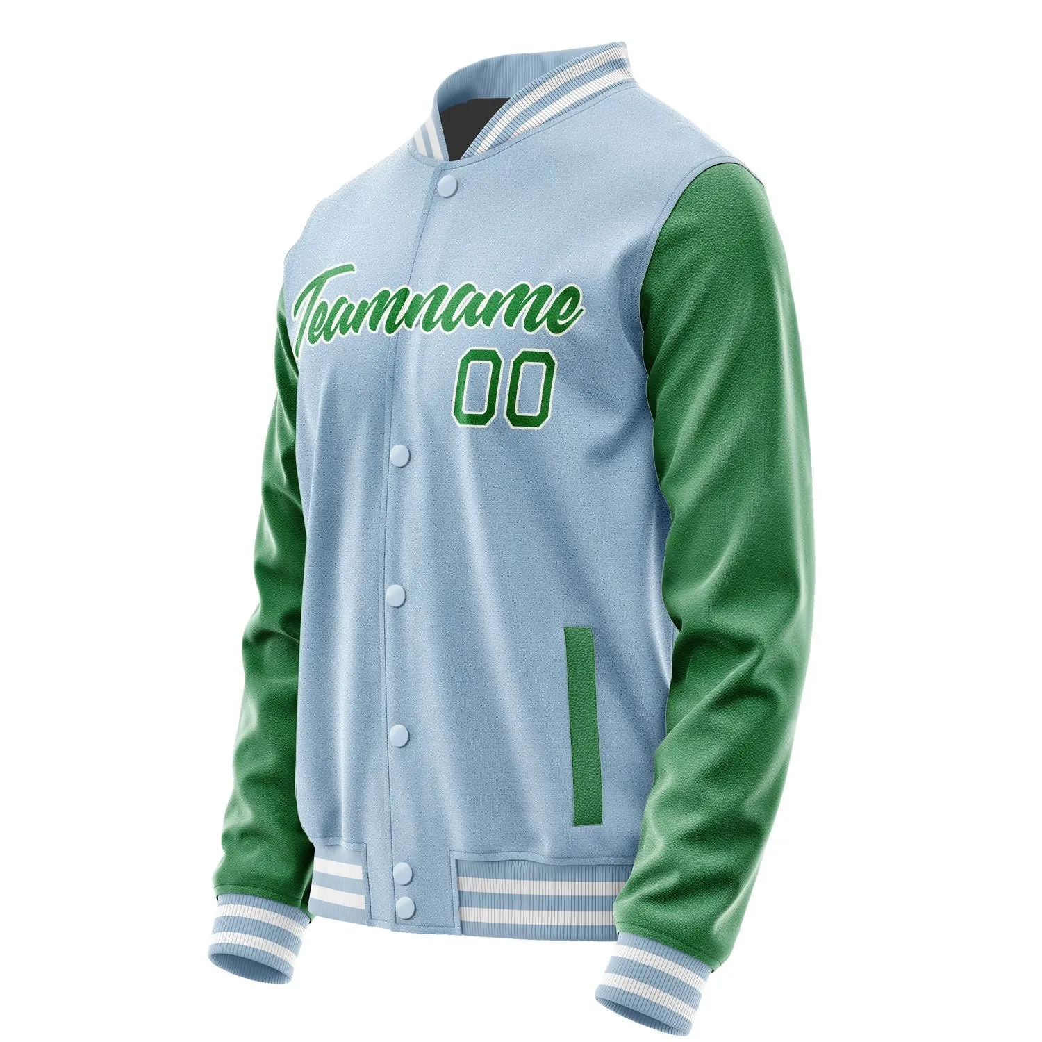 Custom Light Blue Emerald Green Jacket sold by Tailorly product image thumbnail 3