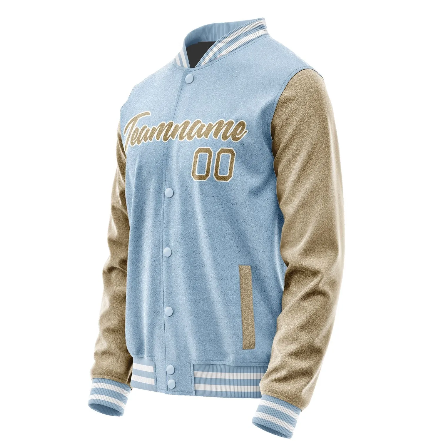 Custom Light Blue Light Khaki Jacket sold by Tailorly product image thumbnail 3