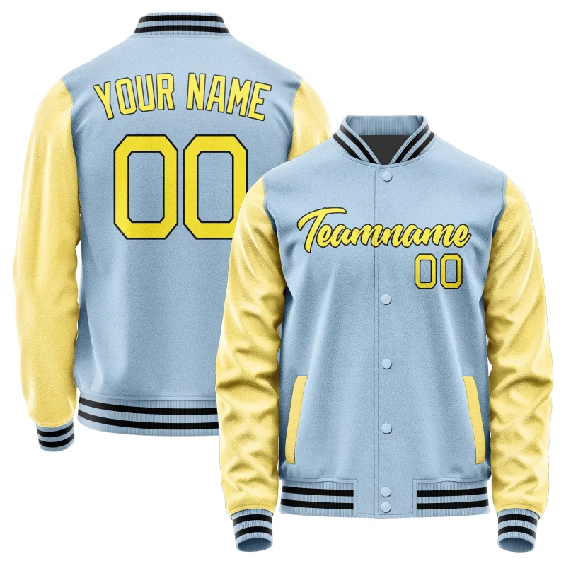 Custom Light Blue Light Yellow Jacket sold by Tailorly
