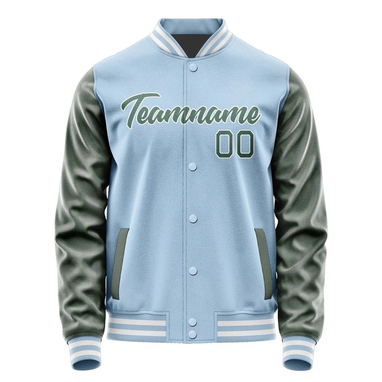 Custom Light Blue Blue Green Jacket sold by Tailorly product image thumbnail 2