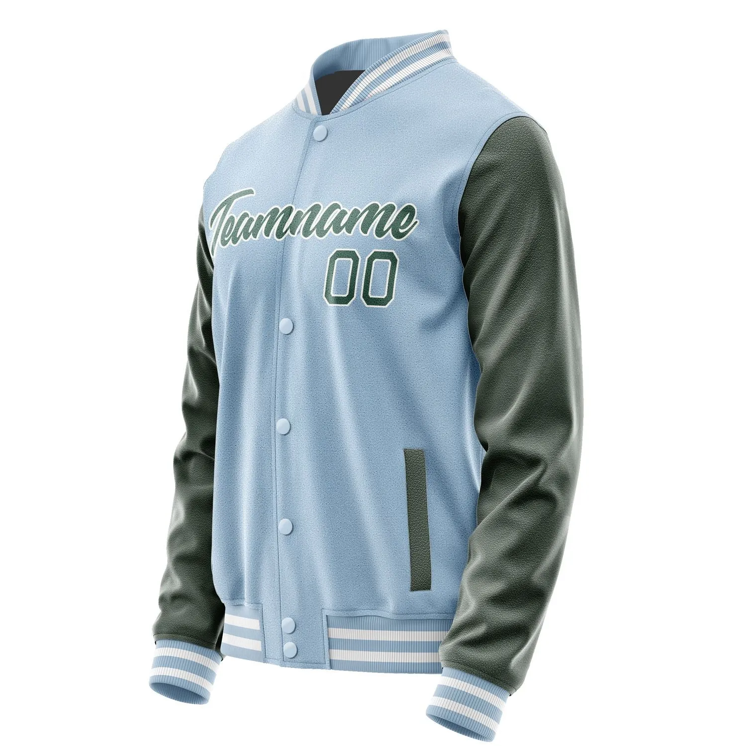 Custom Light Blue Blue Green Jacket sold by Tailorly product image thumbnail 3